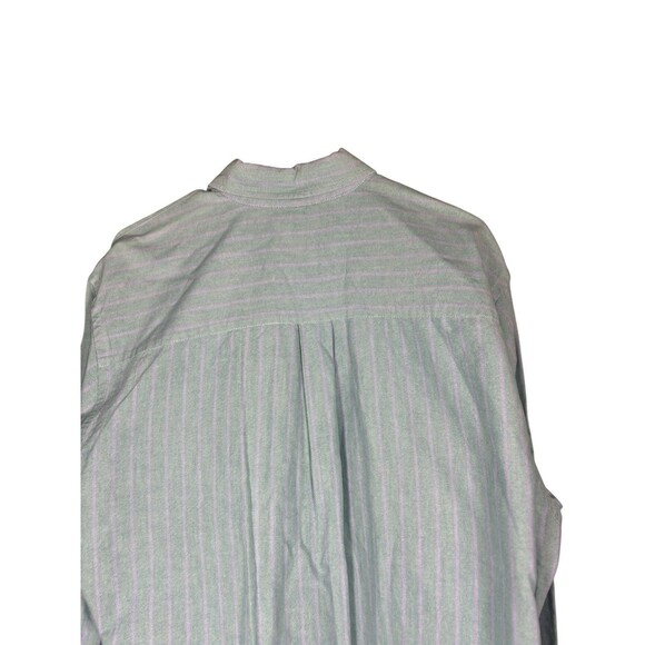 Vintage Abercrombie Fitch Shirt Mens Med Chambray Green The Big Shirt Button‎ - Picture 9 of 11